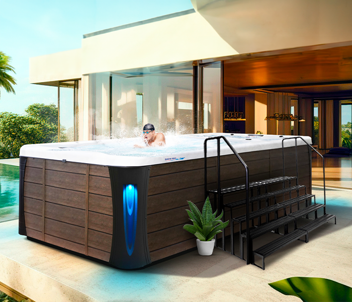 Calspas hot tub being used in a family setting - Buena Park
